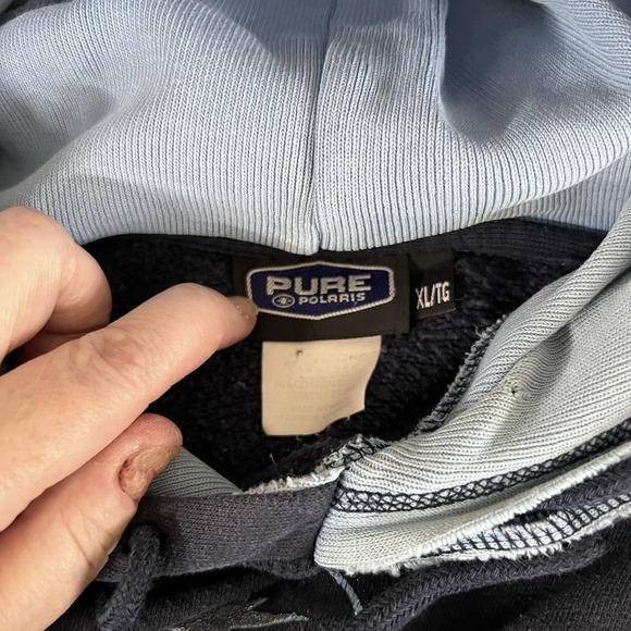Pure Polaris Men's Hooded Sweatshirt Navy Blue Size XL‎ **PLEASE READ DETAILS - Picture 7 of 8